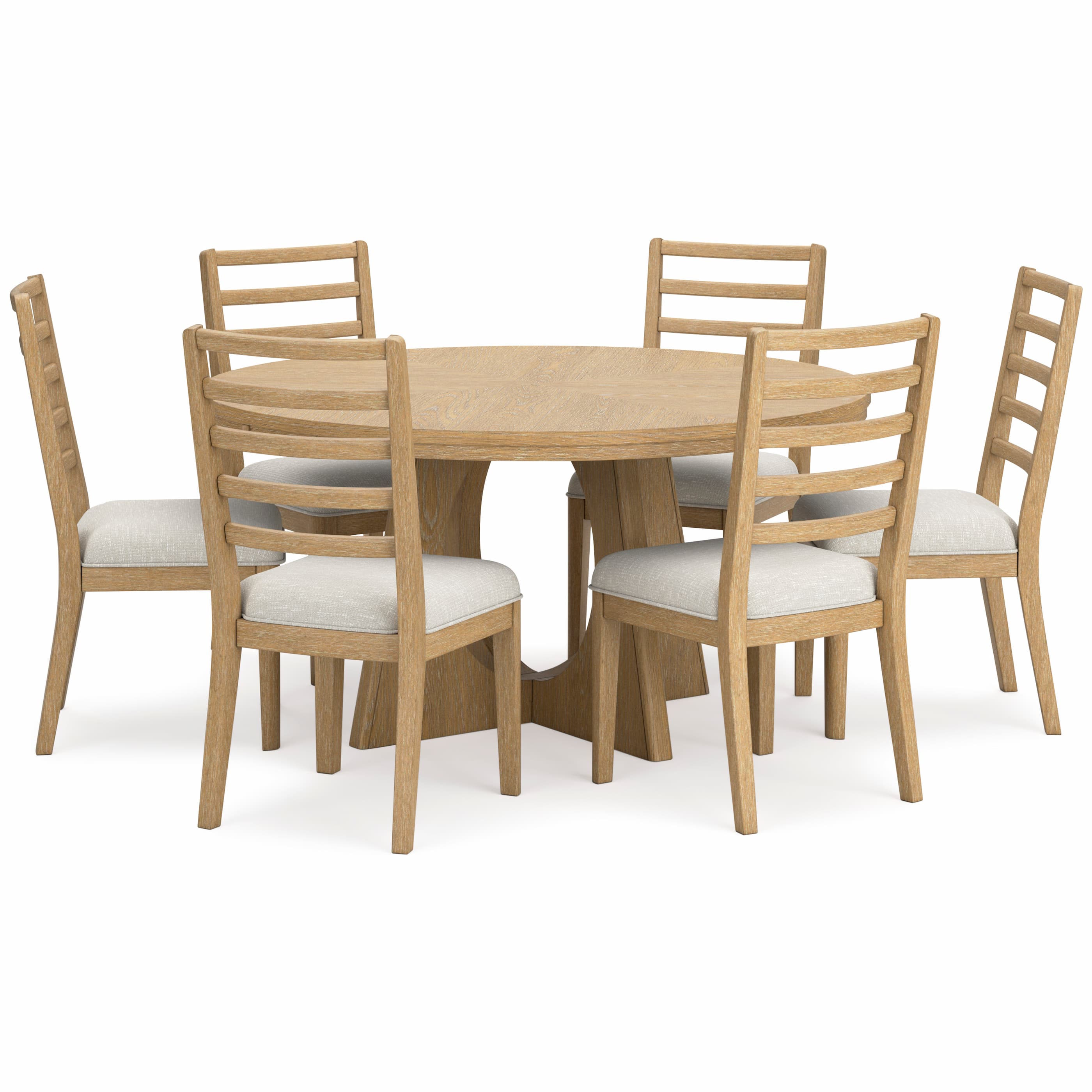 Rencott - обеденный сет (круглый стол, 6 стульев)