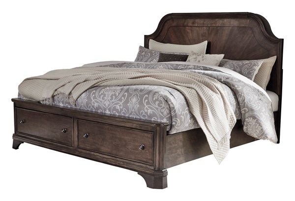 Двуспальная кровать KING серии Adinton с хранением