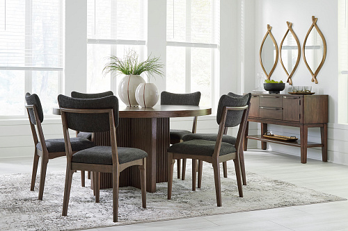 Korestone - обеденный сет (8 стульев, круглый стол)