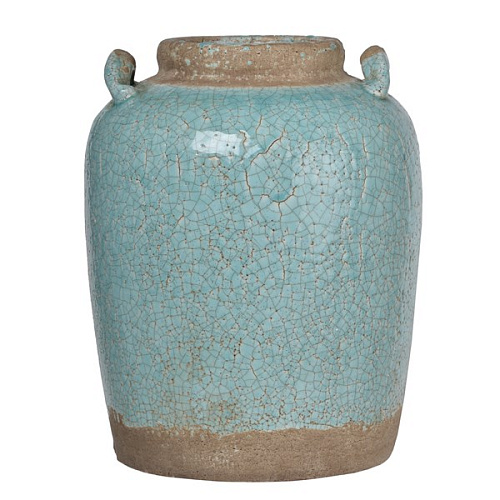 Ceramic vase pale turquoise Candia 1342