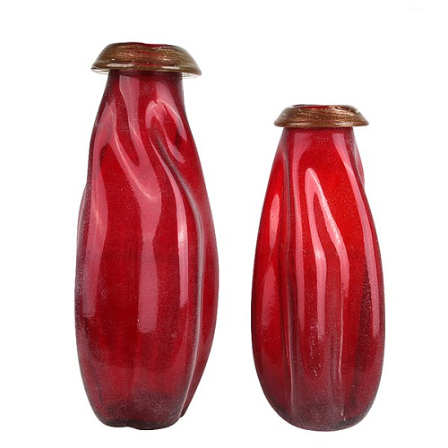 Vase red glass