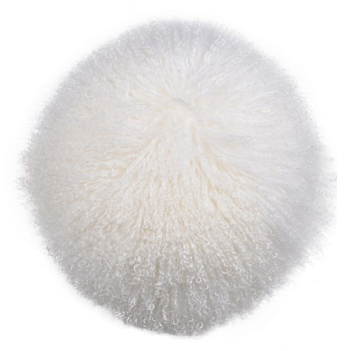 Pillow wool leather white