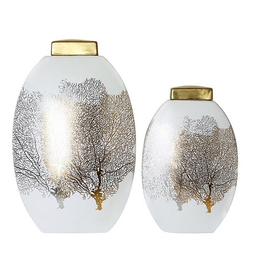 Lidded vase ceramic FA-D1984B