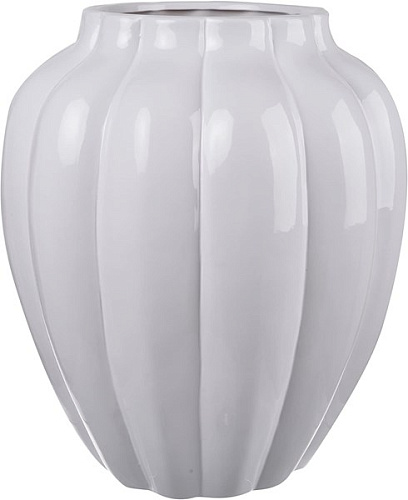 Vase white low Larissa