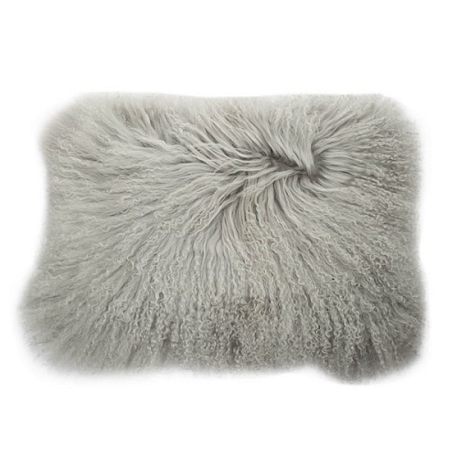 Pillow wool leather gray