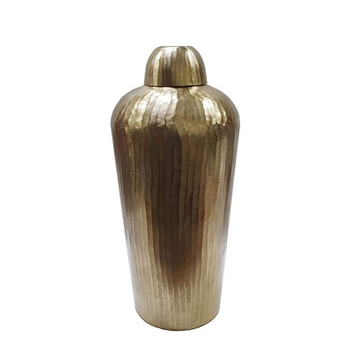 Lidded vase aluminum gold