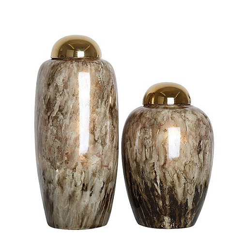 Lid vase colored ceramic FA-D1976A