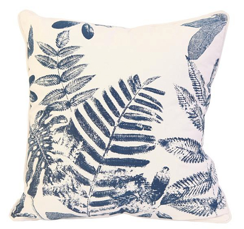 Cushion with blue print