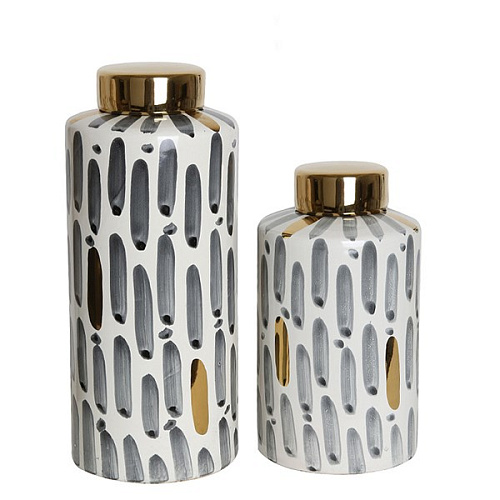 Lidded vase ceramic FA-D1980B